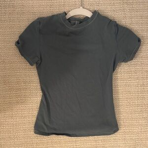 SKIMS Dark Teal Fitted Tee